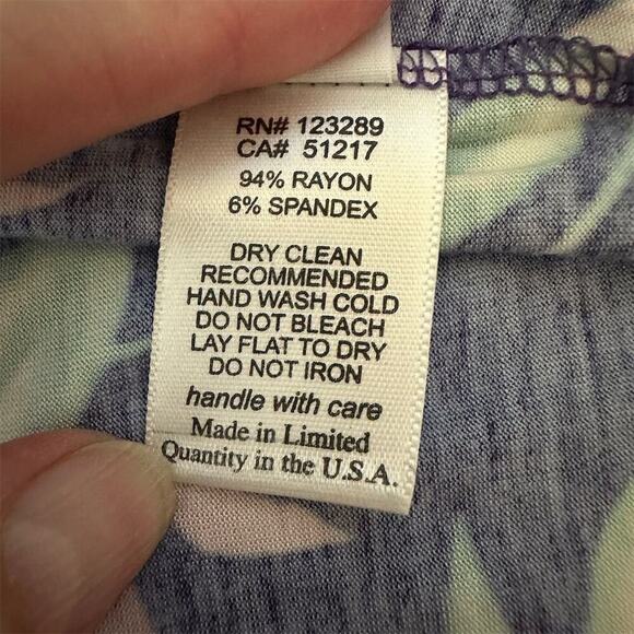 Michael Lauren Pants Women Sz XS Bell Bottom Draw String Lightweight Floral Fun - Picture 10 of 14